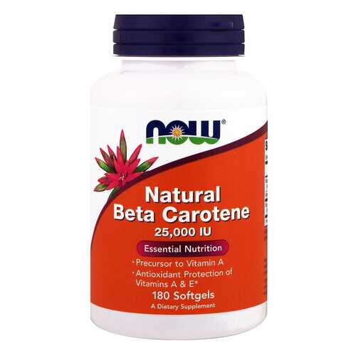 Витамин A NOW Natural Beta Carotene 25000 180 капс. в Сибирское Здоровье