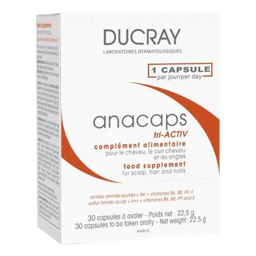 Для волос и кожи головы Ducray Аnacaps Tri-Activ Food Supplement 30 капсул в Сибирское Здоровье