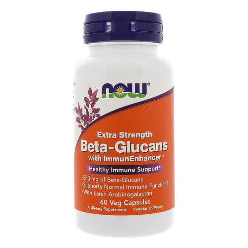 Добавка для иммунитета NOW Beta-Glucans Extra Strength 60 капс. в Сибирское Здоровье