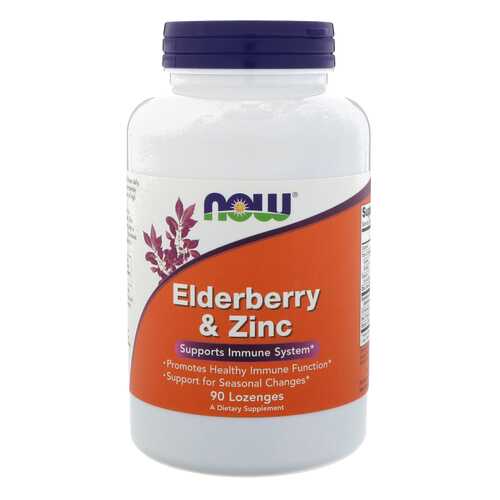 Добавка для иммунитета NOW Elderberry&Zinc 90 табл. бузина в Сибирское Здоровье