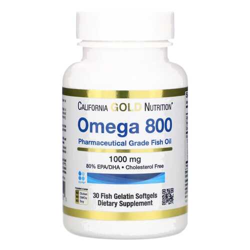 Рыбий жир Omega 800 California Gold Nutrition 1000 мг капсулы 30 шт. в Сибирское Здоровье